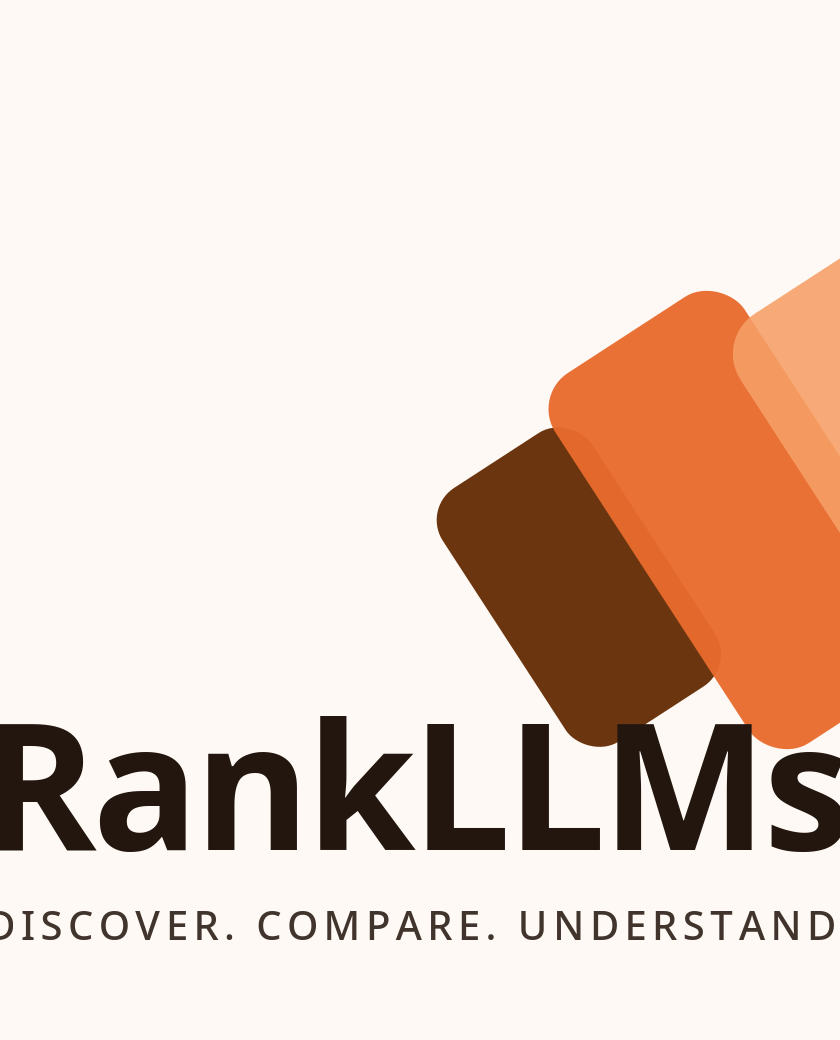 Stacked RankLLMs logo on a warm white background